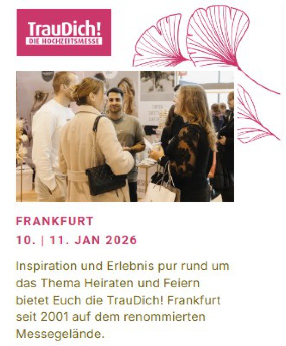 <img src=“***.jpg“ alt=“Hochzeitsmesse Frankfurt 10+11.01.2026″