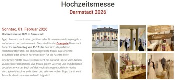 Hochzeitsmesse Darmstadt 01.02.2026